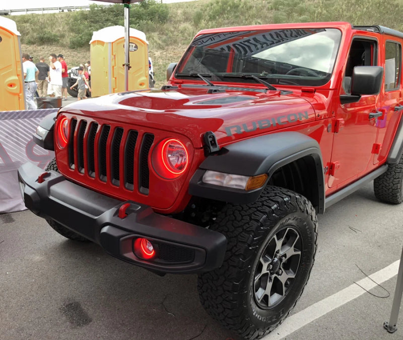 ORACLE Lighting Oracle Jeep Wrangler JL/JT LED Surface Mount Headlight Halo Kit - w/ BC1 Controller