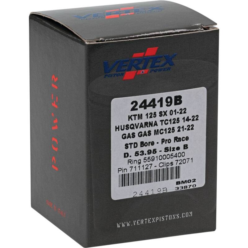 Vertex Pistons Vertex Piston 01-16 KTM 125 EXC 125cc Forged Pro Race Piston Kit