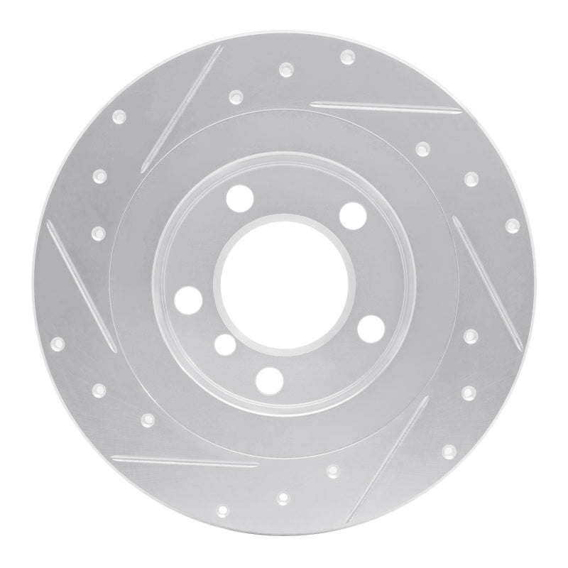 R1 Concepts R1 13-16 Mini Cooper Countryman Rear Right Drilled & Slotted Silver Brake Rotor