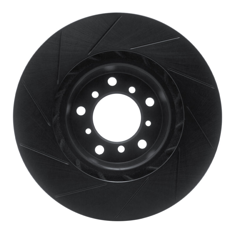 R1 Concepts R1 01-06 BMW M3 Left Front Slotted Black Brake Rotor