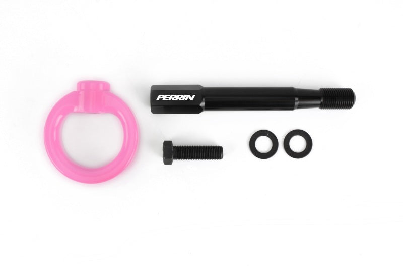 Perrin Performance PERRIN 15-21 Subaru WRX/STI / 24-26 Crosstrek / 25-26 Forester Tow Hook Kit (Rear) - Hyper Pink