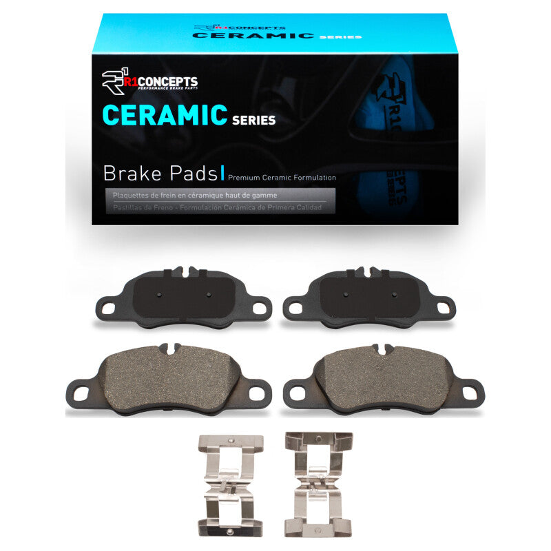 R1 Concepts R1 09-23 Porsche Cayman Front Ceramic Pads & Hardware Kit