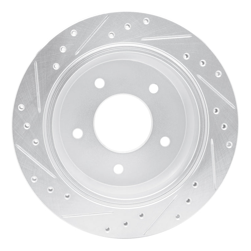 R1 Concepts R1 1994-1996 Chevrolet Commercial Chassis Rear Right Drilled & Slotted Silver Brake Rotor