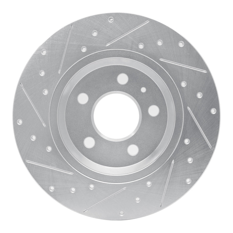 R1 Concepts R1 08-25 Audi Q5 (USA/Canada Excl Hybrid) Rear Right Drilled & Slotted Silver Brake Rotor