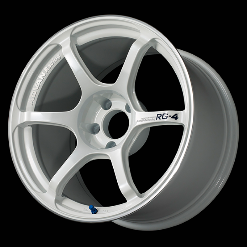 Advan RG-4 17x7.5 / +48 Offset / 5x114.3 / 73mm Bore / Racing White Metallic and Ring