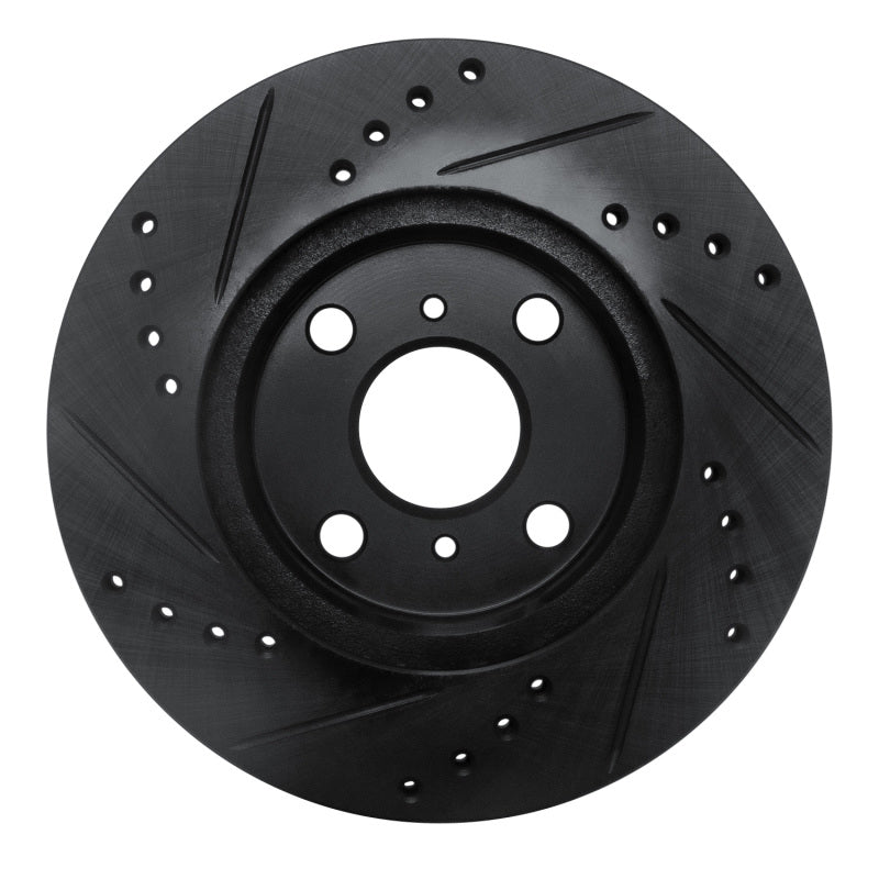 R1 Concepts R1 00-05 Toyota MR2 Spyder Front Right Drilled & Slotted Black Brake Rotor