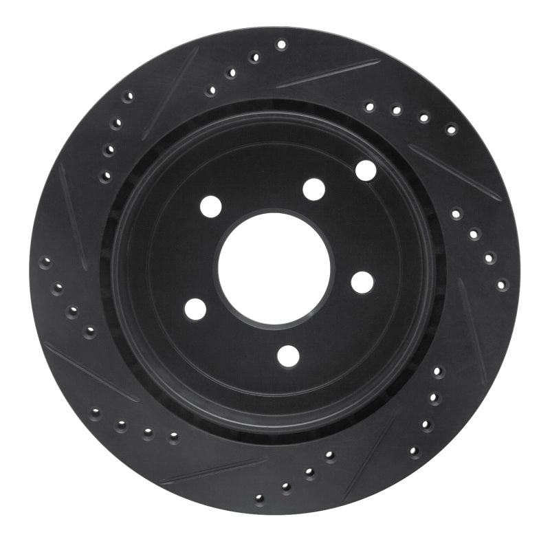 R1 Concepts R1 95-97 Ford Ranger (USA/Canada) Front Right Drilled & Slotted Black Brake Rotor
