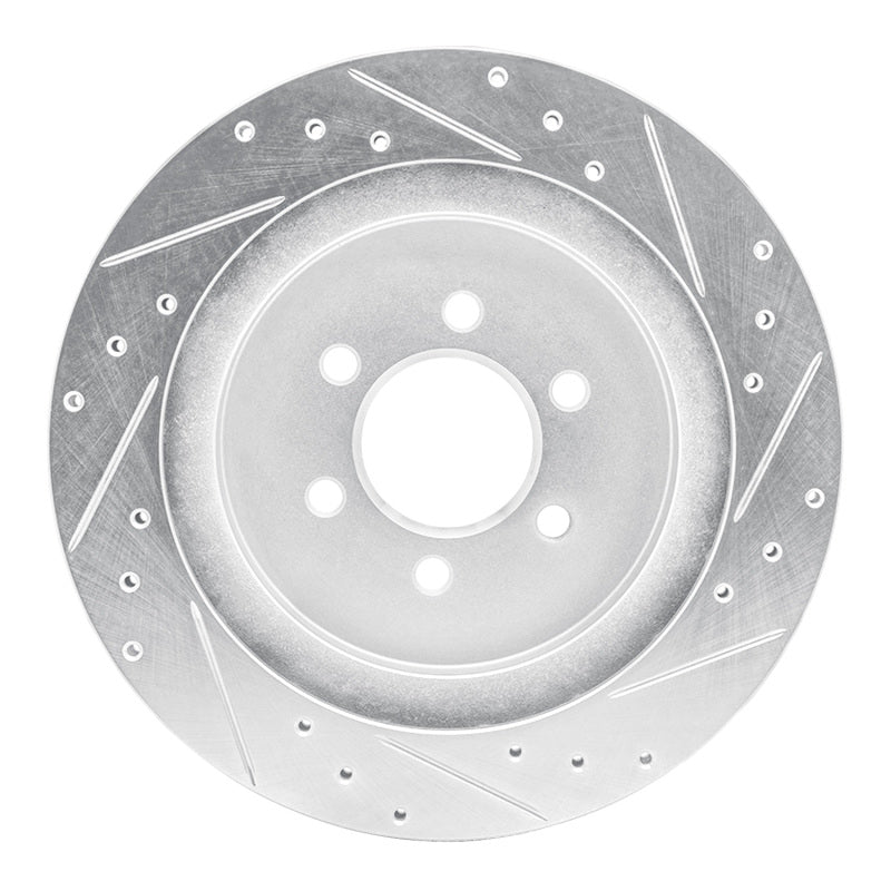 R1 Concepts R1 92-02 Dodge Viper Rear Left Drilled & Slotted Silver Brake Rotor