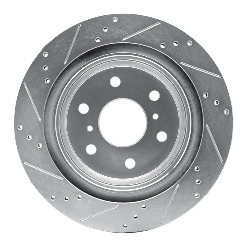 DFC 07-20 Cadillac Escalade Rear Right Drilled & Slotted Silver Brake Rotor