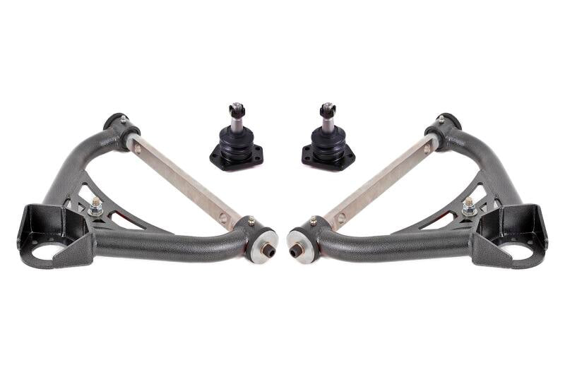 BMR Suspension BMR 70-81 Chevrolet Camaro A-Arms Upper Non-Adjustable Delrin Std Ball Joint - Black Hammertone