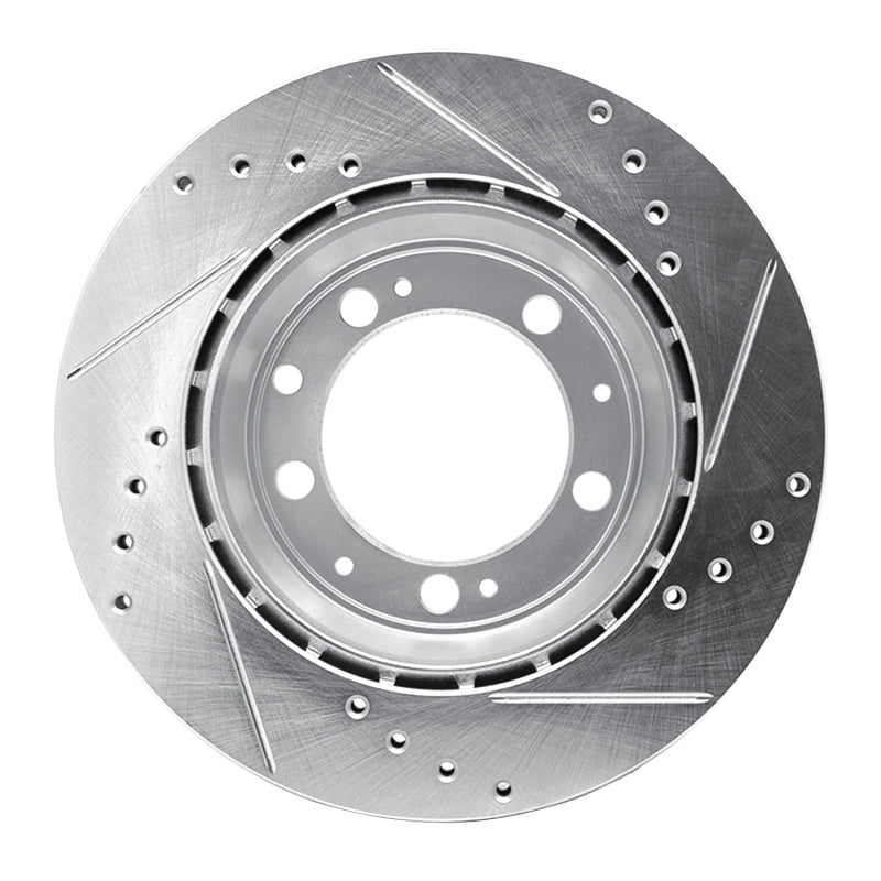 R1 Concepts R1 86-95 Porsche 944 Turbo Rear Left Drilled & Slotted Silver Brake Rotor