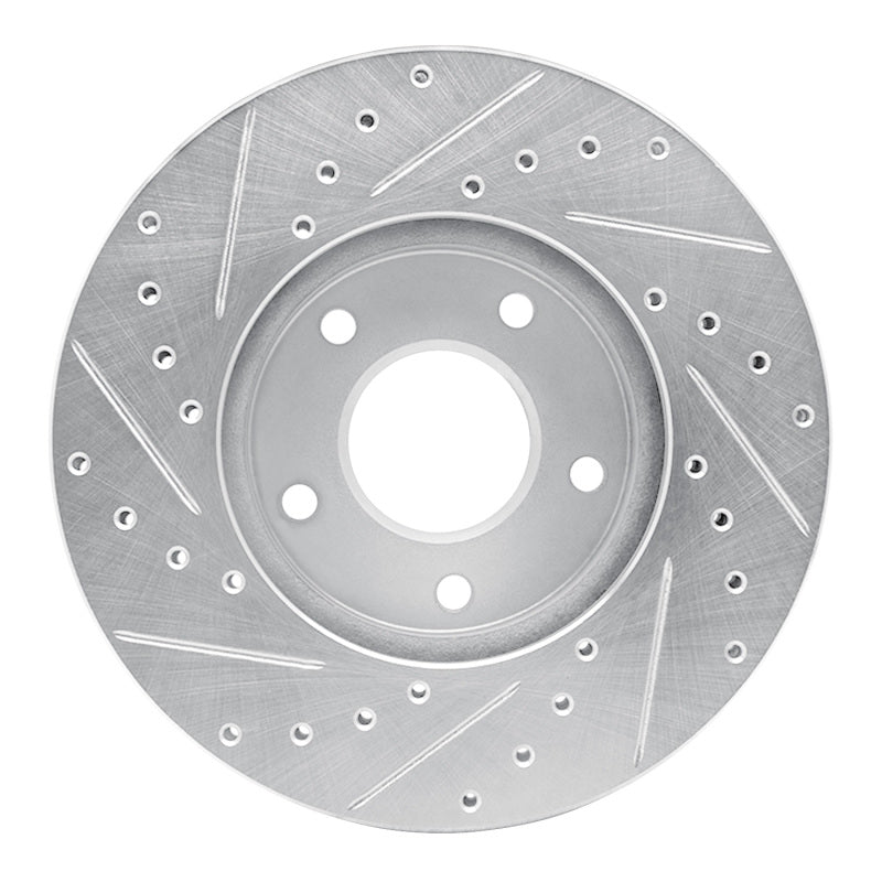 R1 Concepts R1 02-07 Nissan X-Trail (Mexico) Front Right Drilled & Slotted Silver Brake Rotor