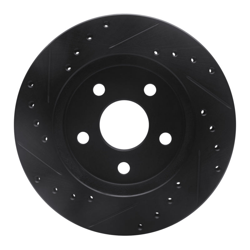 R1 Concepts R1 91-92 Dodge Monaco Front Right Drilled & Slotted Black Brake Rotor