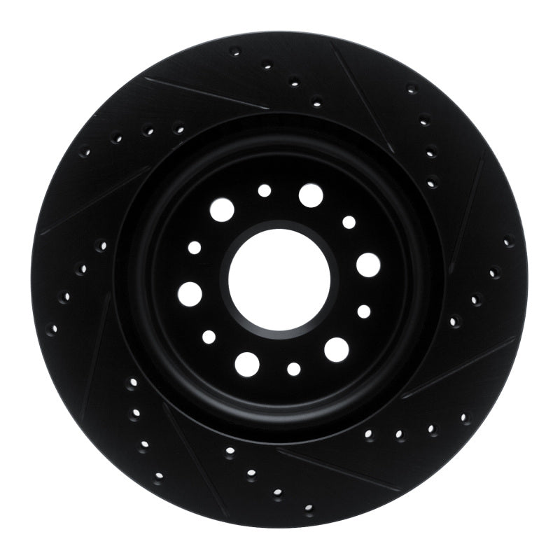 R1 Concepts R1 17-25 Buick Enclave Rear Left Drilled & Slotted Black Brake Rotor