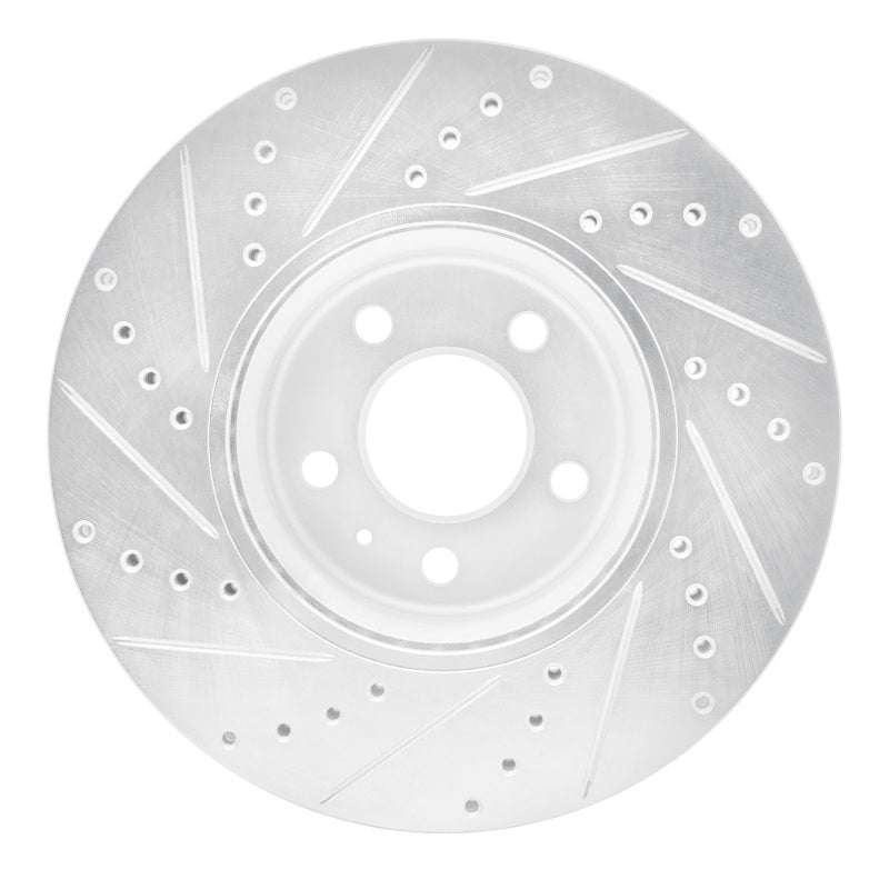 R1 Concepts R1 08-12 Audi Q5 (USA/Canada Excl Hybrid) Front Right Drilled & Slotted Silver Brake Rotor