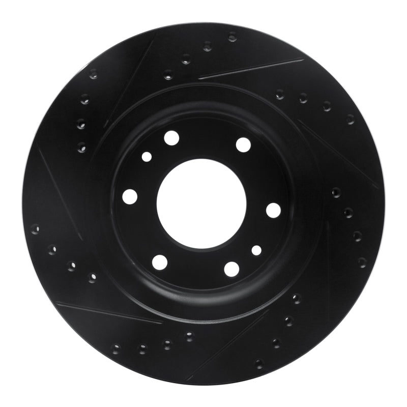 R1 Concepts R1 06-09 Buick Rainier Front Right Drilled & Slotted Black Brake Rotor