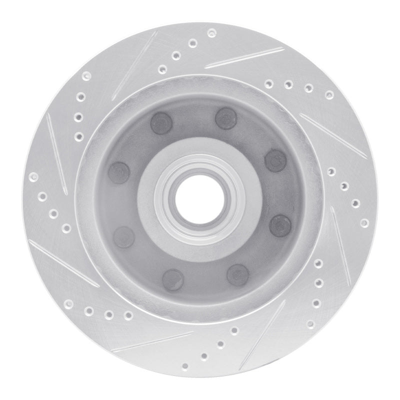 R1 Concepts R1 99-02 Ford F-250 2WD (Super Duty) Front Right Drilled & Slotted Silver Brake Rotor
