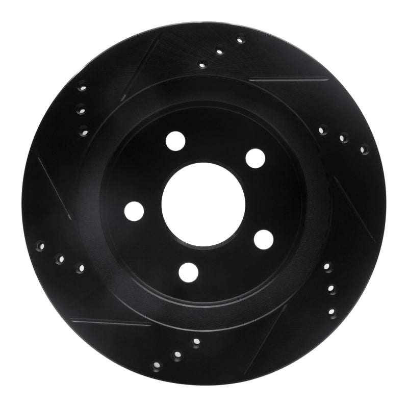 R1 Concepts R1 93-97 Chevrolet Camaro Rear Right Drilled & Slotted Black Brake Rotor