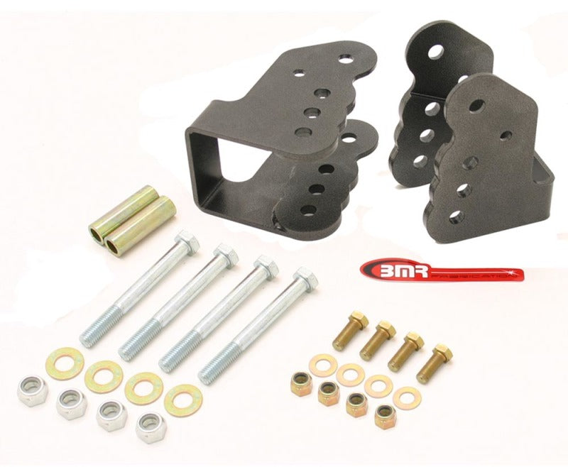 BMR Suspension BMR 78-87 G-Body Bolt-On Control Arm Relocation Brackets - Black Hammertone