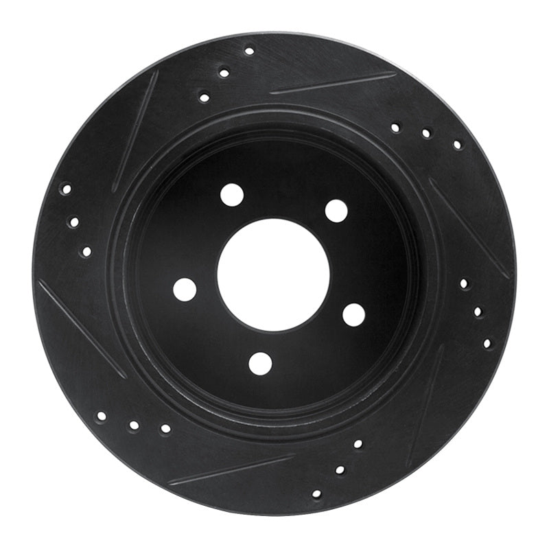 R1 Concepts R1 10-11 Ford Ranger (USA/Canada) Rear Right Drilled & Slotted Black Brake Rotor