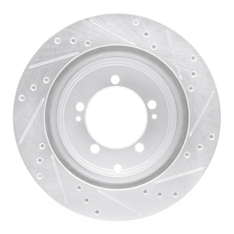 R1 Concepts R1 93-99 Dodge STEALTH Rear Left Drilled & Slotted Silver Brake Rotor