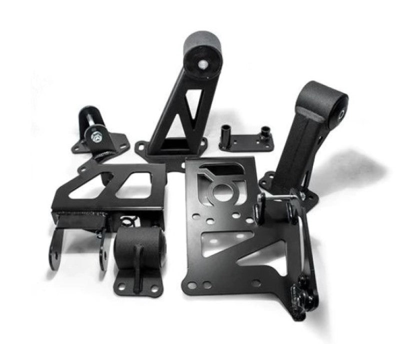 Innovative Mounts Innovative 94-01 Integra J-Series Black Steel Mounts 95A Bushings (w/ Alt. Relocation Bracket)