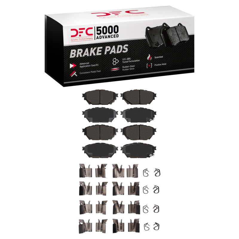 DFC 12-20 Freightliner FL360 (Mexico) Front/Rear 5000 Adv Semi Metallic Brake Pads & Hardware Kit