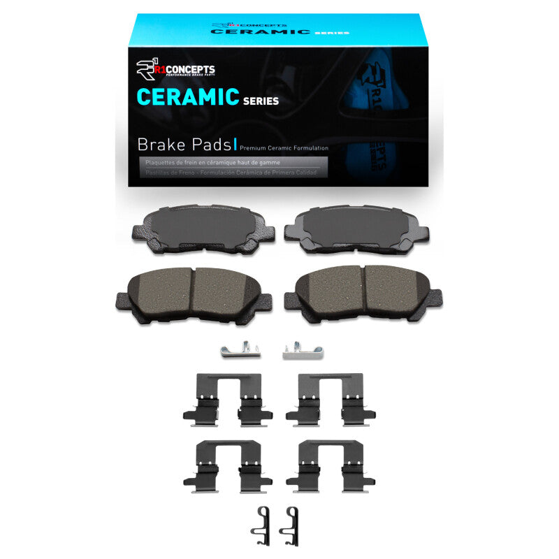 R1 Concepts R1 08-13 Toyota Highlander Rear Ceramic Pads & Hardware Kit