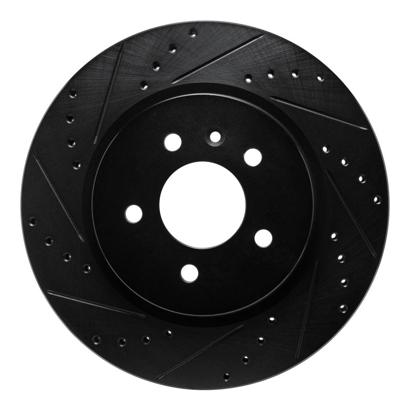 R1 Concepts R1 16-20 Buick Regal Sportback Rear Left Drilled & Slotted Black Brake Rotor