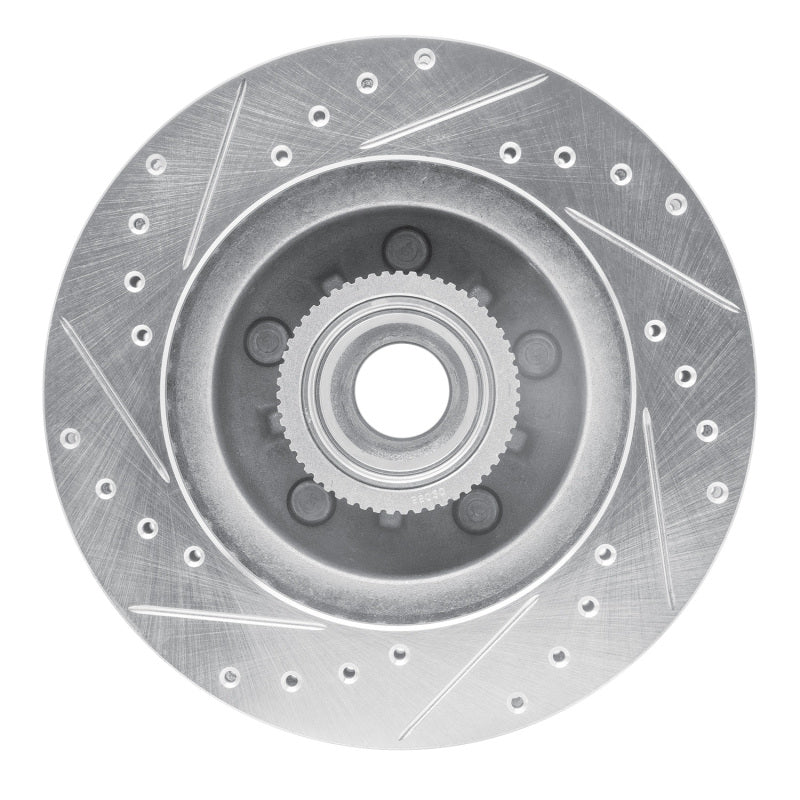 R1 Concepts R1 93-95 Chevrolet G10 Front Right Drilled & Slotted Silver Brake Rotor