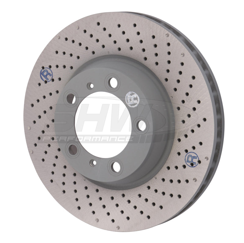 SHW Performance SHW 2012 Porsche 911 Carrera 4GTS 3.8L w/o Ceramics Right Frt Drill-Dimp MB Brake Rotor(99635141004)