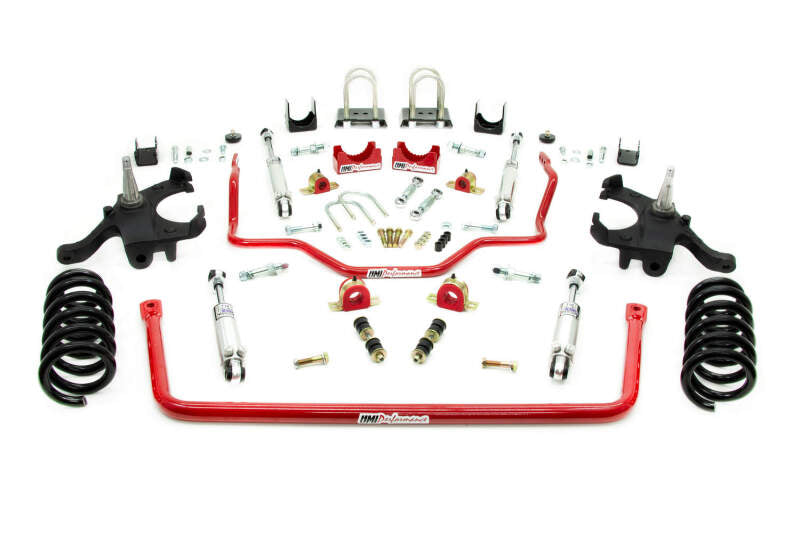 UMI Performance 73-87 GM C10 Handling and Lowering Kit Stage 2.5 4.5in F/6in R Viking Shocks - Red