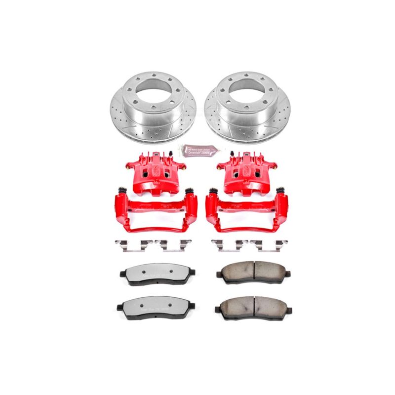 PowerStop Power Stop 99-00 Ford F-350 Super Duty Rear Z36 Truck&Tow Kit w/Cals