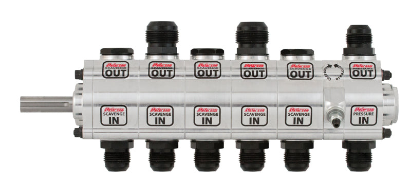 Peterson Fluid Systems R4 6-Stage Oil Pump - Right Side Mount - Rear Drive Drag - Front Pressure