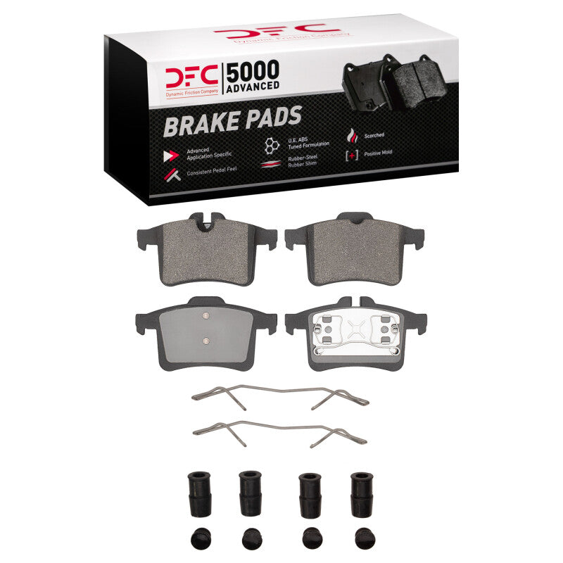 DFC 13-15 Jaguar XKR Rear 5000 Advanced Low Metallic Brake Pads and Hardware Kit