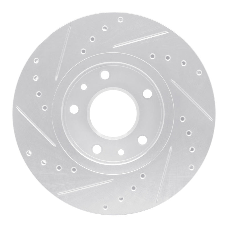 R1 Concepts R1 20-25 Nissan SENTRA Front Right Drilled & Slotted Silver Brake Rotor