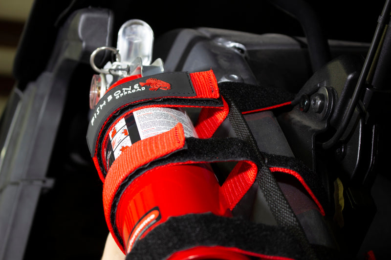Fishbone Offroad Padded Roll Bar Red Fire Extinguisher Holder