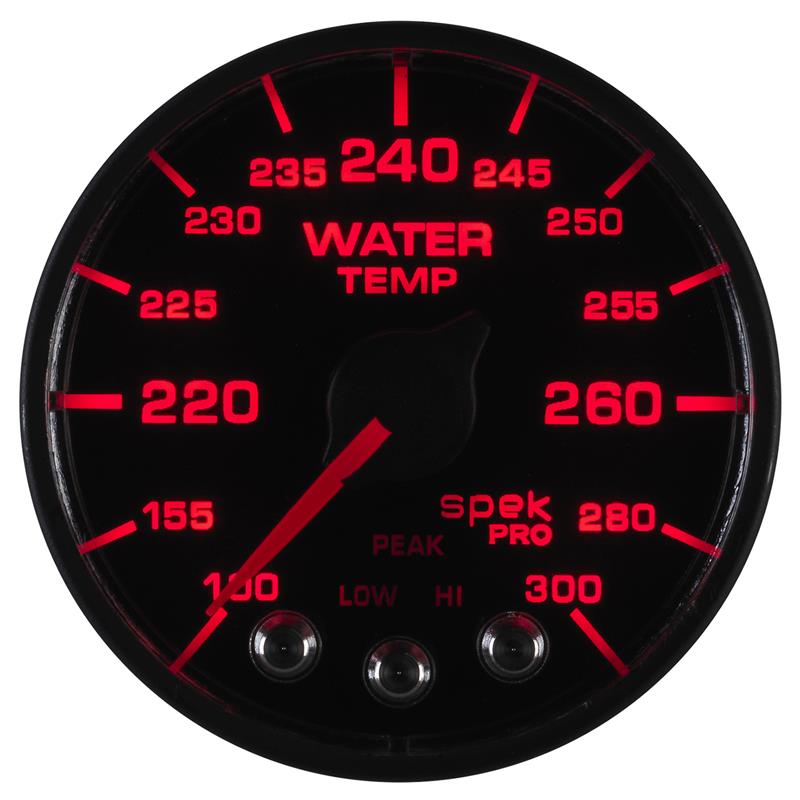 Autometer Spek-Pro - Nascar 2-1/16in Water Temp 100- 300F Bfb Ecu