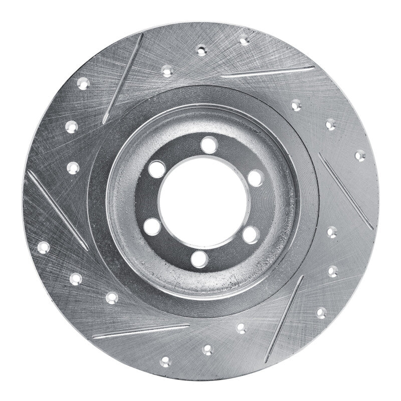 R1 Concepts R1 81-89 Alfa Romeo GTV-6 Rear Right Drilled & Slotted Silver Brake Rotor