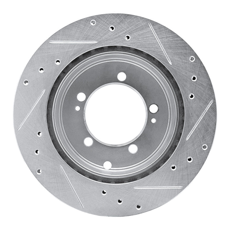 R1 Concepts R1 94-95 Eagle TALON Rear Left Drilled & Slotted Silver Brake Rotor