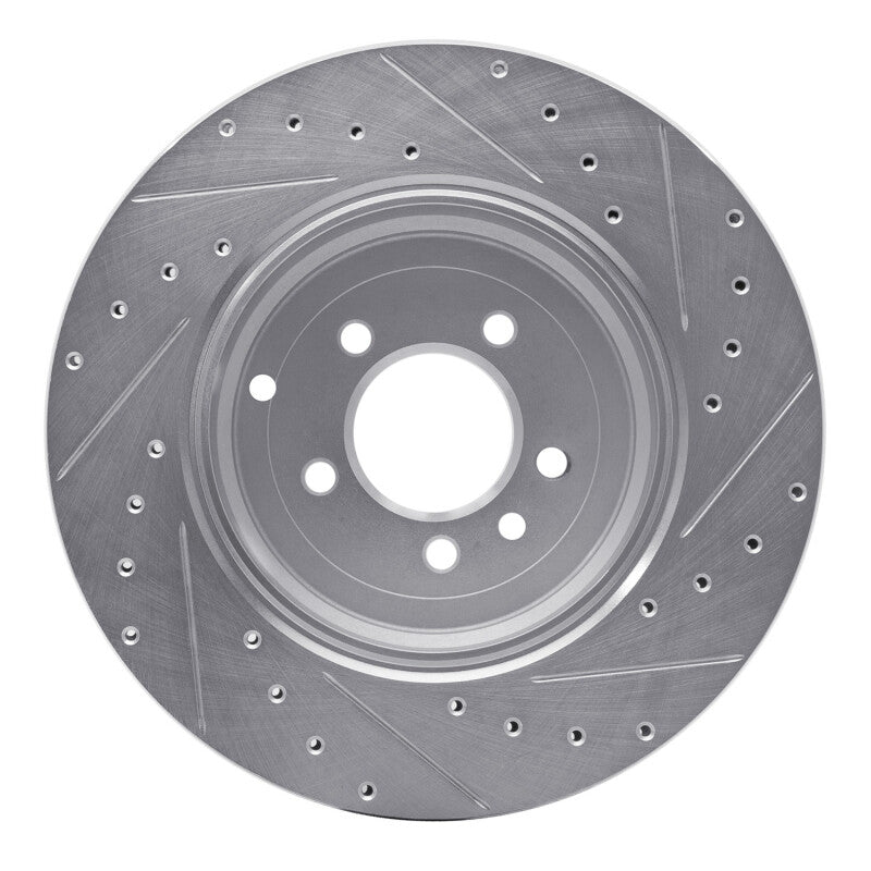 R1 Concepts R1 10-13 Land Rover Range Rover Sport Rear Left Drilled & Slotted Silver Brake Rotor