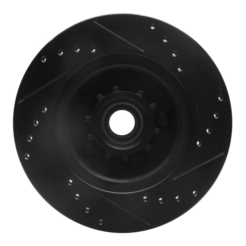 R1 Concepts R1 73-89 Chrysler Imperial Front Left Drilled & Slotted Black Brake Rotor