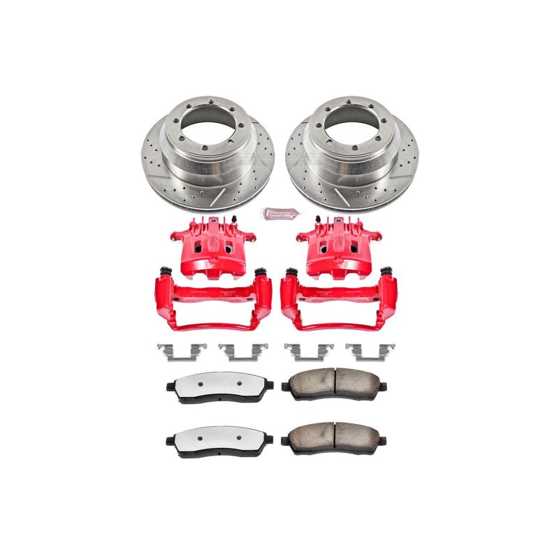 PowerStop Power Stop 99-00 Ford F-350 Super Duty Rear Z36 Truck&Tow Kit w/Cals
