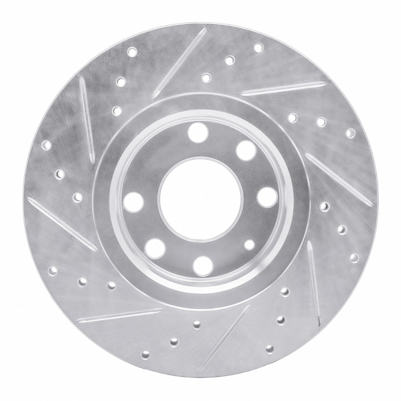 R1 Concepts R1 06-10 Fiat Punto (Mexico) Front Right Drilled & Slotted Silver Brake Rotor