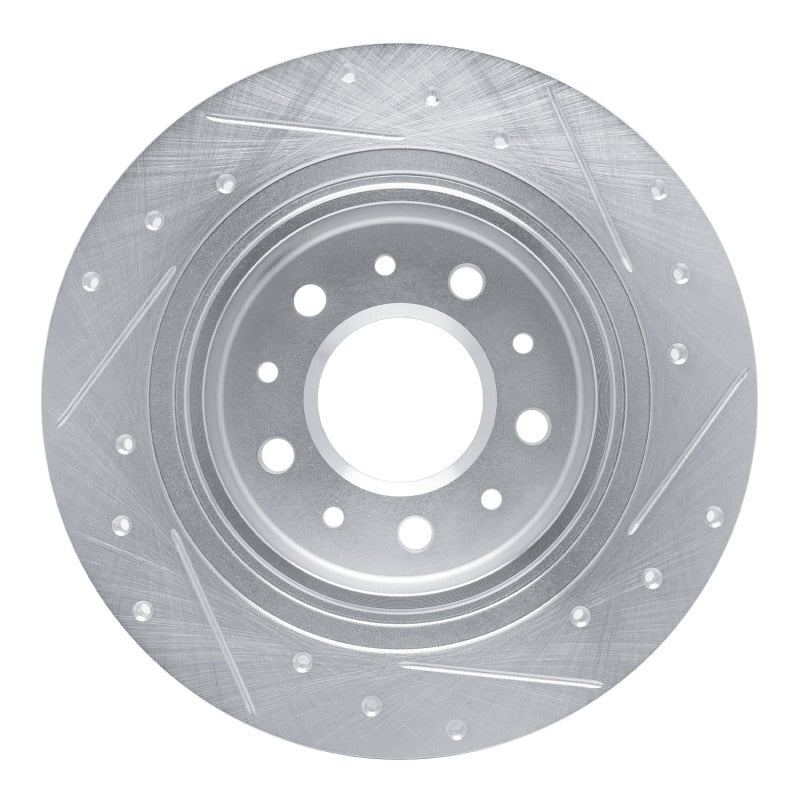 R1 Concepts R1 16-25 Buick LaCrosse Rear Left Drilled & Slotted Silver Brake Rotor
