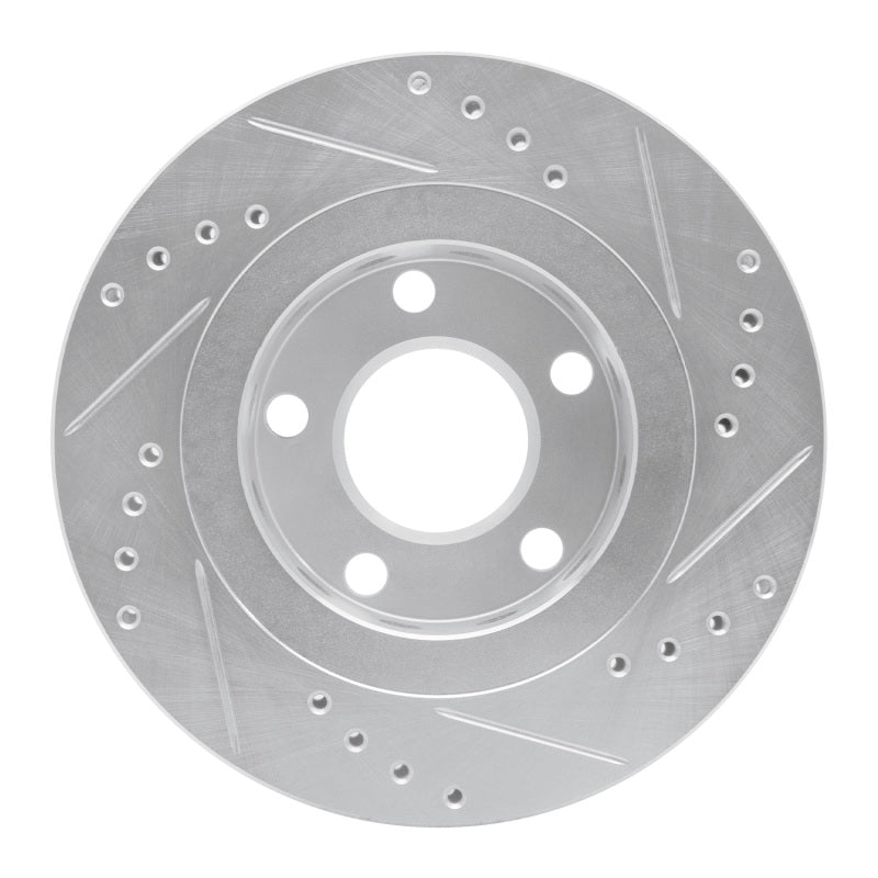 R1 Concepts R1 99-05 Audi A6 Quattro Rear Left Drilled & Slotted Silver Brake Rotor
