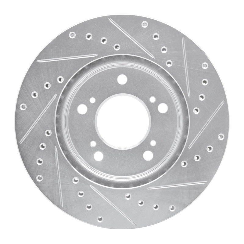 R1 Concepts R1 91-96 Acura NSX Front Left Drilled & Slotted Silver Brake Rotor