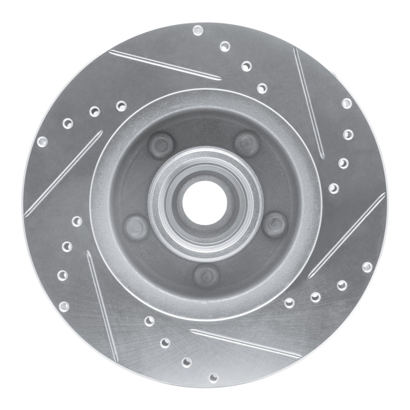 R1 Concepts R1 87-90 Dodge DAKOTA RWD Front Left Drilled & Slotted Silver Brake Rotor