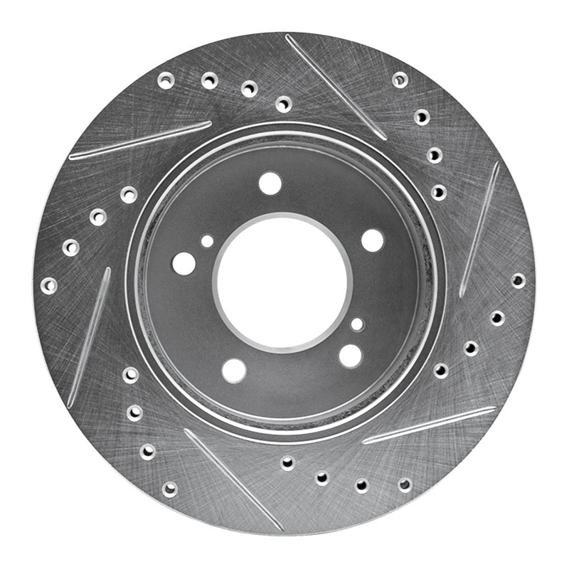 R1 Concepts R1 93-02 Mercury Villager Front Left Drilled & Slotted Silver Brake Rotor