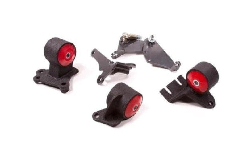 Innovative Mounts Innovative 90-93 Integra B-Series Black Steel Mounts 95A Bushings (Cable to Hydro Conversion)